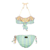 Effek Costume Bikini Fascia Multicolor Reversibile per Bambine