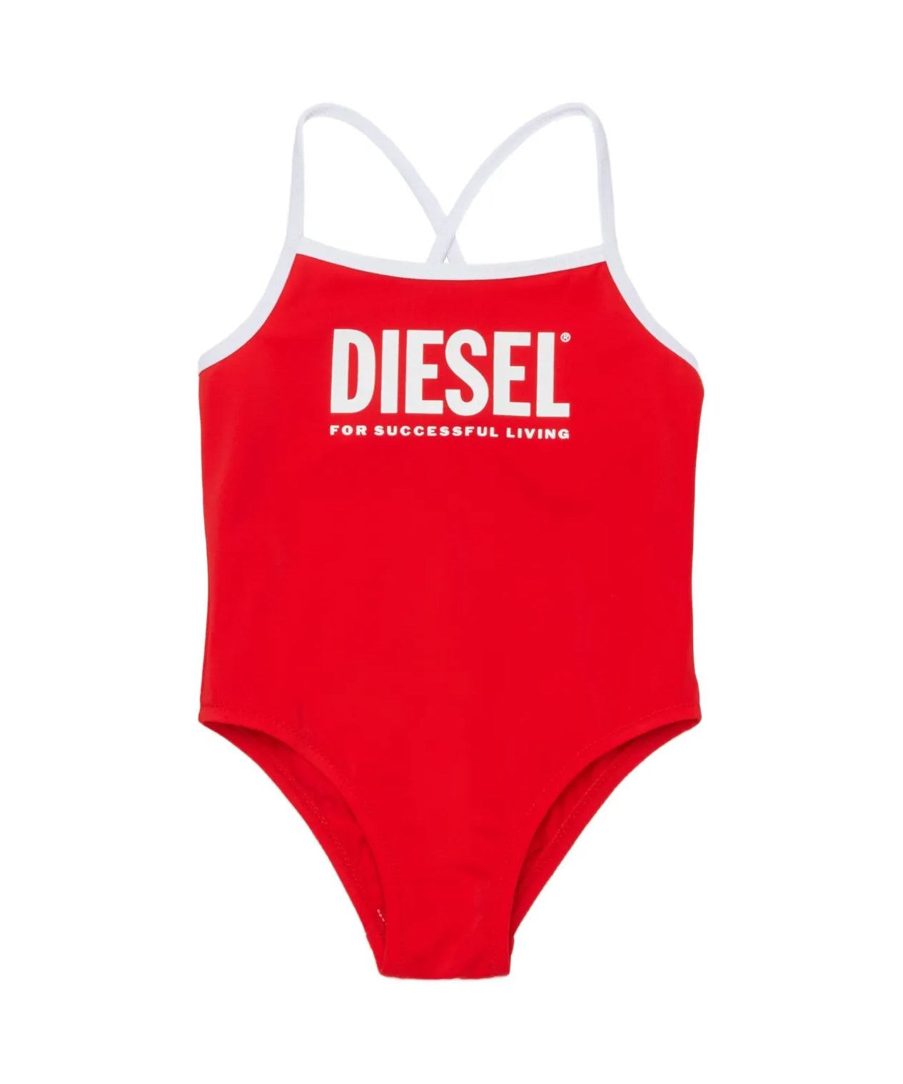 Diesel Kids Costume Intero Rosso/Bianco per Neonate