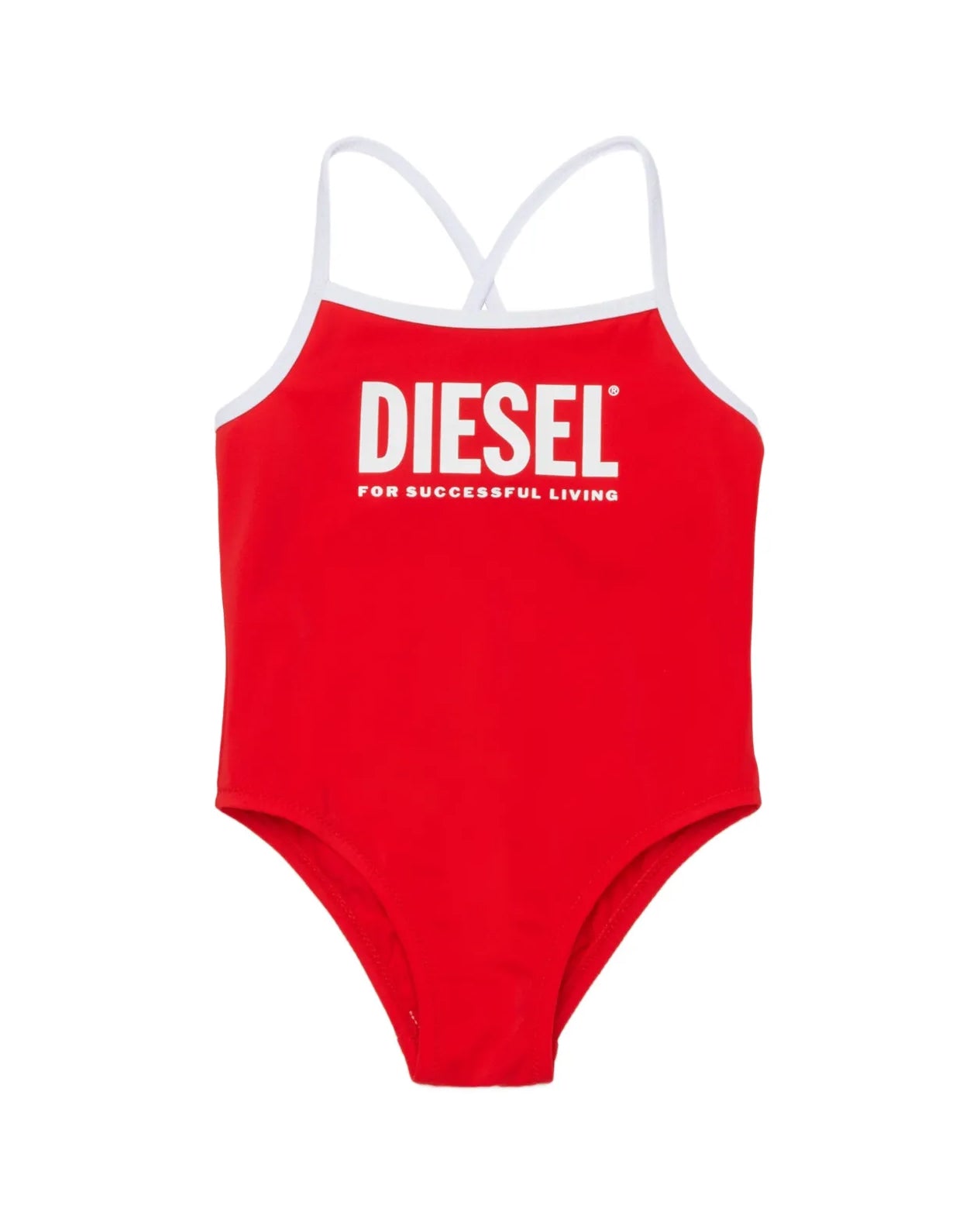Diesel Kids Costume Intero Rosso/Bianco per Neonate