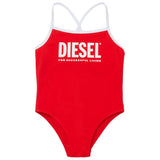 Diesel Kids Costume Intero Rosso/Bianco per Neonate