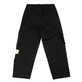Yes London Kids Pantalone Nero con Tasche Cargo per Bambini