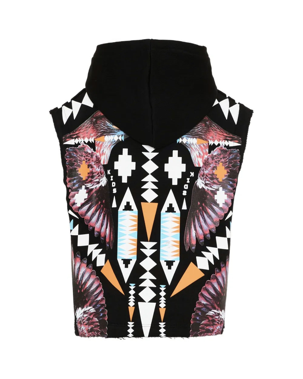 Marcelo Burlon County of Milan Felpa Smanicata Nero con Stampa per Bambini