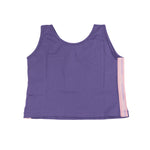 Gcds Kids Canotta Viola con Strisce Logo Rosa per Bambine