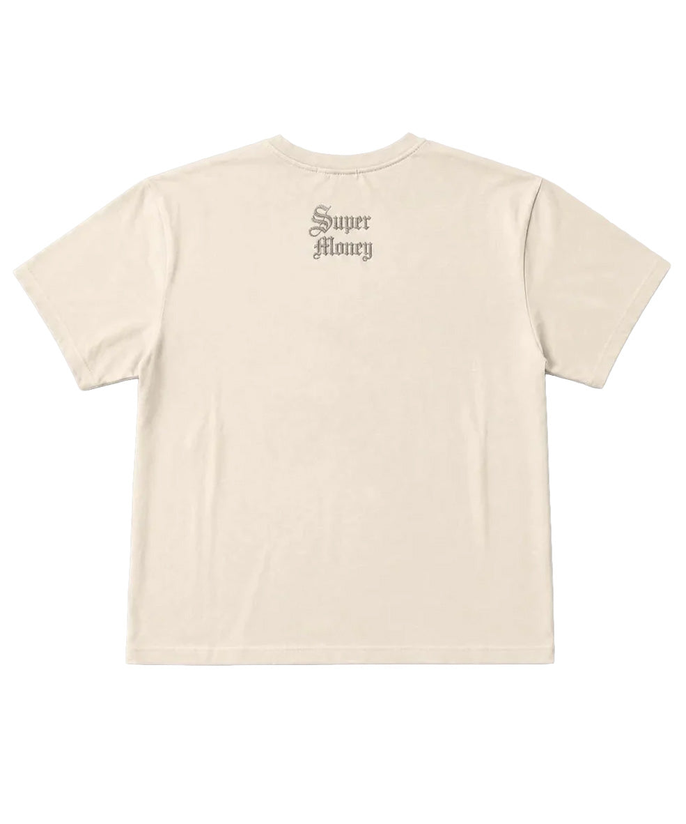 ArtSuperMoney T-Shirt Bianco con Stampa Aquila con Strass per Bambini