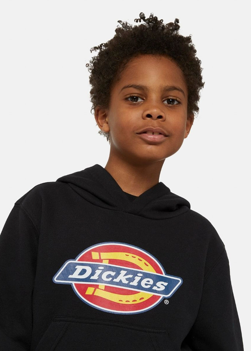 Dickies Kids Felpa Nera con Cappuccio con Logo per Bambini