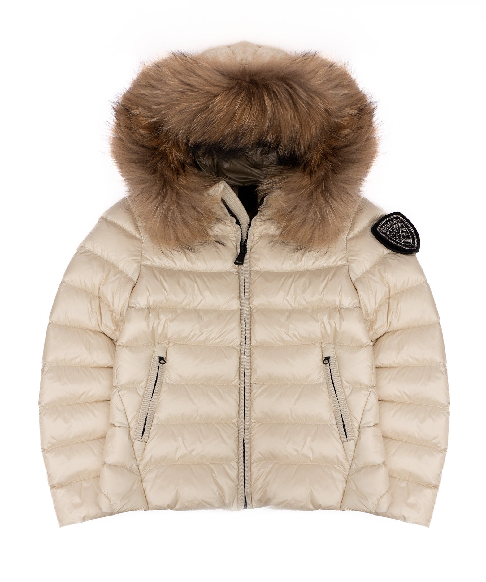 Blauer Kids Giubbino Beige con Cappuccio e Pelliccia  Arcadia Junior per Bambine