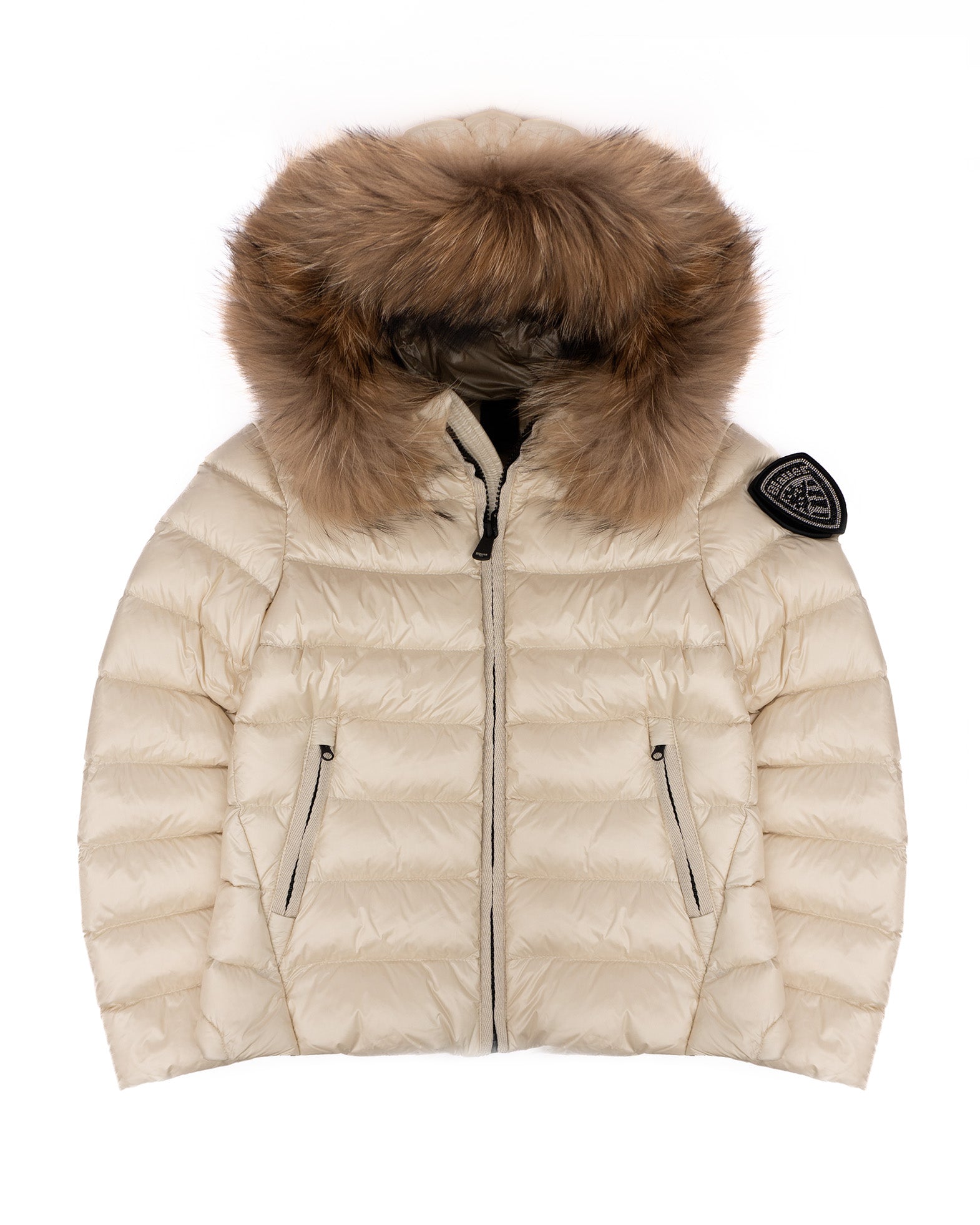 Blauer Kids Giubbino Beige con Cappuccio e Pelliccia  Arcadia Junior per Bambine