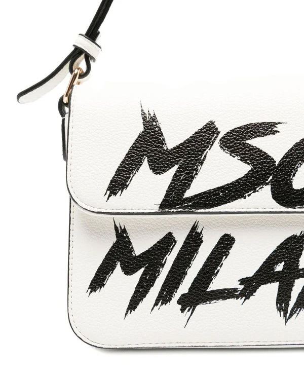 Msgm Kids Borsetta con Tracolla e Maxi Logo Frontale per Bambine