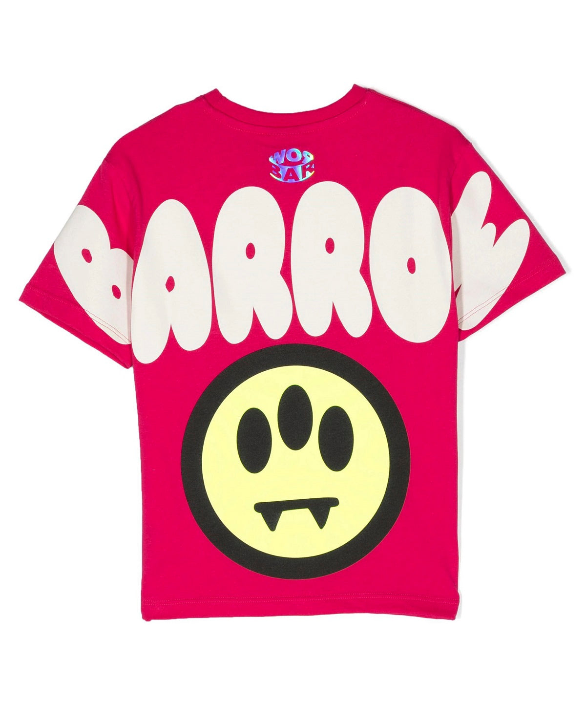 Barrow Kids T-shirt Fucsia con Stampa Logo e Smile per Bambine retro