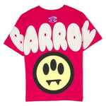 Barrow Kids T-shirt Fucsia con Stampa Logo e Smile per Bambine retro