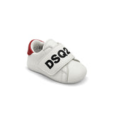 Dsquared2 Kids Sneaker Bianca con Dettagli Rossi per Neonati