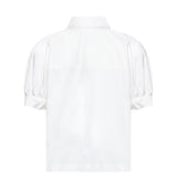 Roberto Cavalli Kids Camicia Bianco con Logo Ricamato per Bambine