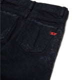 Diesel Kids Jeans Denim Nero Straight Fit D-Viker per Bambini (dettaglio)