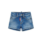 Dsquared2 Kids Short Denim Blu per Neonati