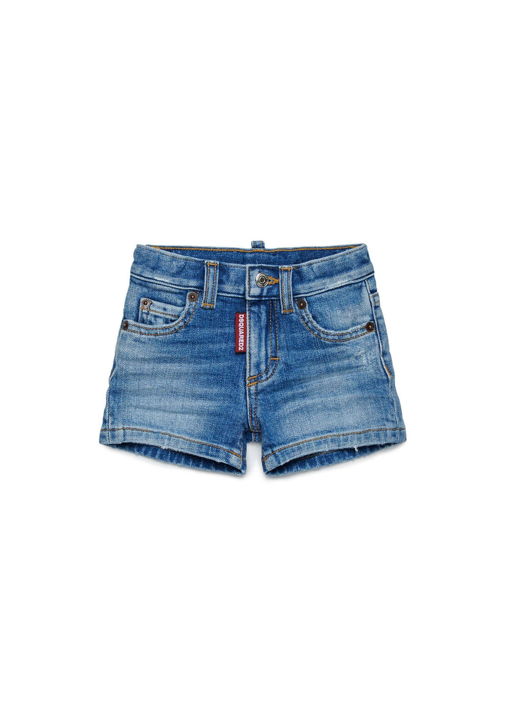 Dsquared2 Kids Short Denim Blu per Neonati