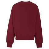 MSGM Kids Felpa Girocollo Borgogna con Stampa per Bambine