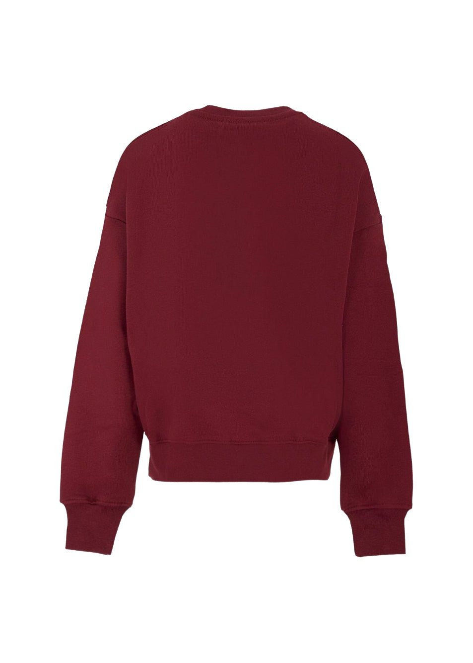 MSGM Kids Felpa Girocollo Borgogna con Stampa per Bambine