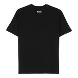 MSGM Kids T-Shirt Nera con Stampa per Bambini