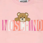 Moschino Kids Felpa Rosa con Stampa Colorful per Neonate