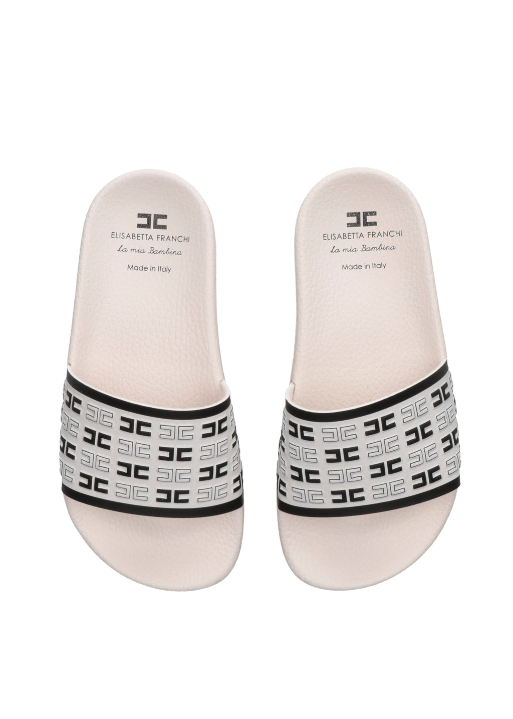 Elisabetta Franchi My Little Girl Butter/Black Slipper for Girls