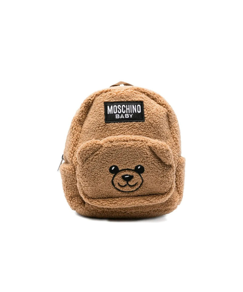 Moschino Kids Zainetto Teddy Marrone per Neonati