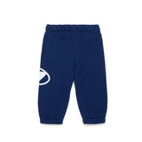 Diesel Kids Pantaloni Jogger Blu con Stampa Logo Oval D per Neonati (retro)
