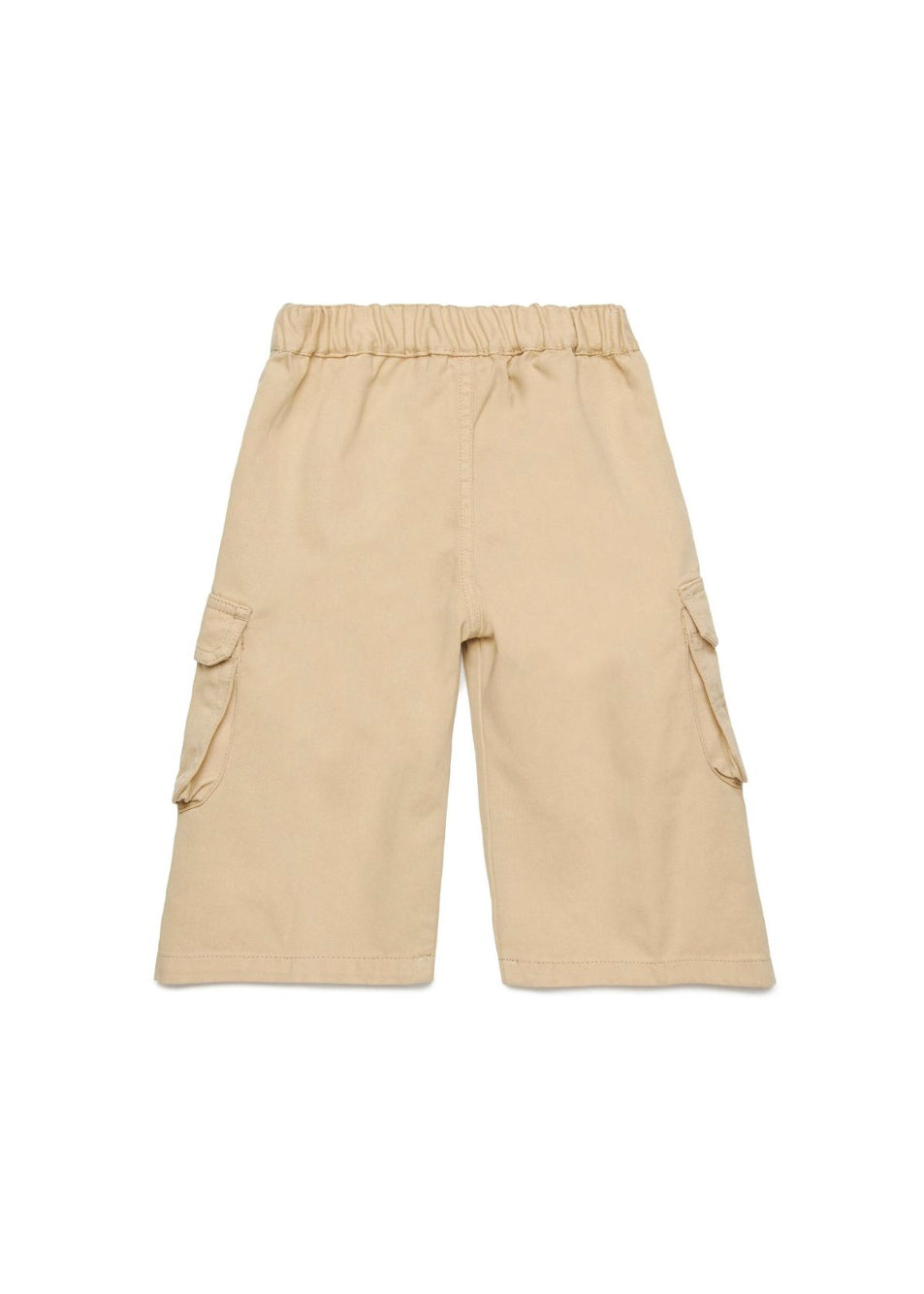 Diesel Kids Pantaloni Beige Cargo con Logo per Neonati