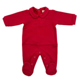 Elisabetta Franchi La Mia Bambina Tutina Felpa Rosso con Logo per Neonate