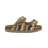 Colors of California Sandalo Doppia Fascia Natural Denim per Bambine
