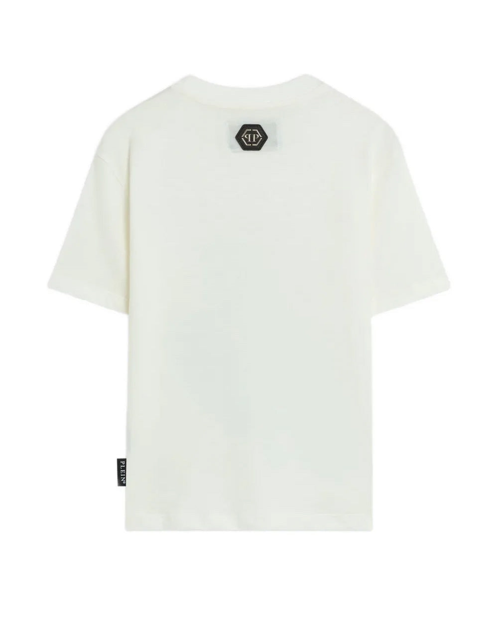 Philipp Plein Kids T-Shirt Bianco con Stampa Grafica per Bambine