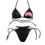 Barrow Kids Costume Bikini Nero con Logo per Bambine