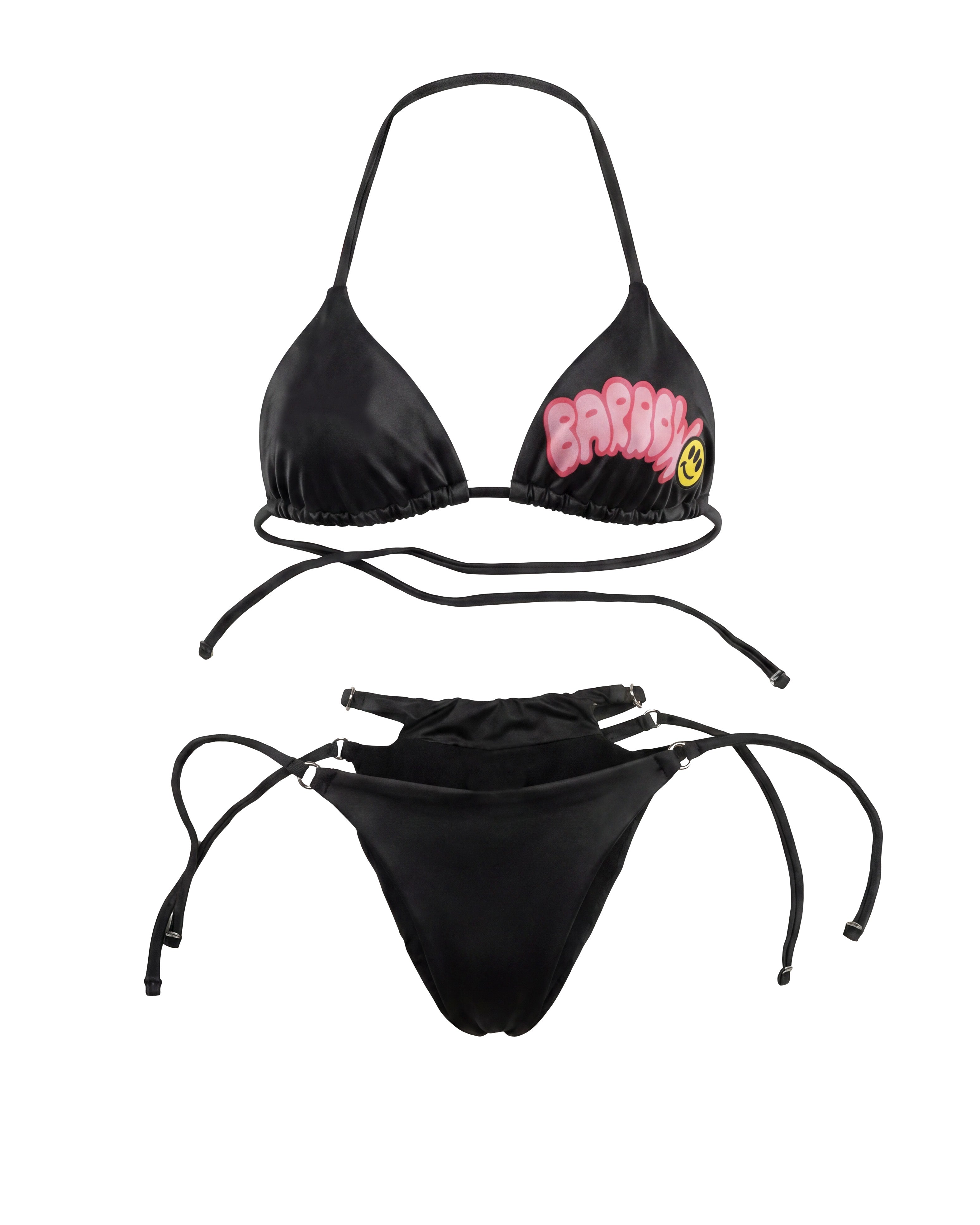 Barrow Kids Costume Bikini Nero con Logo per Bambine