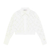 Patrizia Pepe White Perforated Shirt for Girls