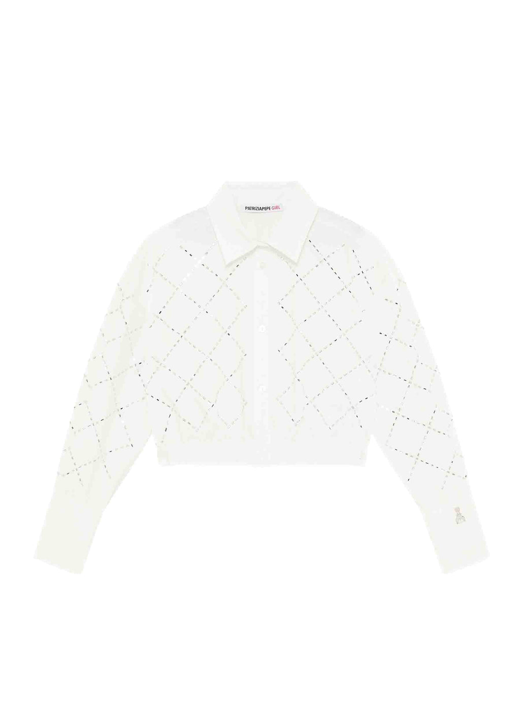 Patrizia Pepe White Perforated Shirt for Girls