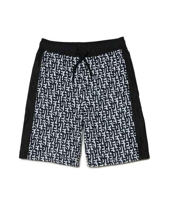 Diesel Kids Costume Boxer Nero con Logo Monogram per Bambini