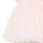 Elisabetta Franchi La Mia Bambina Abito con con Ruches e Maniche a Sbuffo Rosa per Neonate