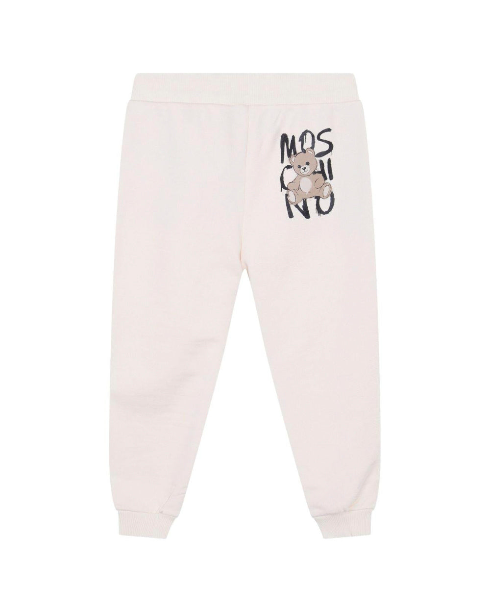 Moschino Kids Pantaloni in Felpa Avorio per Bambini