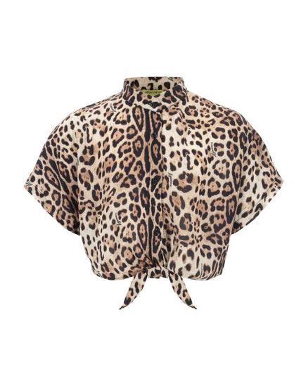 4Giveness Kids Camicia Copricostume Leopardata per Bambine