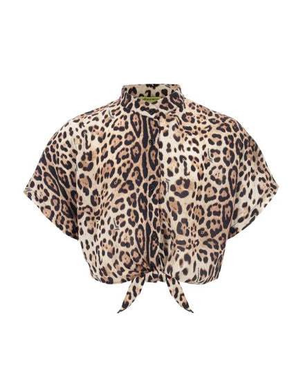 4Giveness Kids Camicia Copricostume Leopardata per Bambine