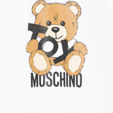Moschino Kids Tutina Bianca con Stampa Toy per Neonati