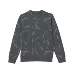 Calvin Klein Kids Maglione Grigio con Logo Monogram per Bambini (retro)