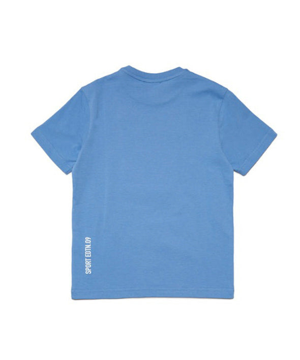 Dsquared2 Kids T-shirt Celeste con Grafica Leaf per Bambini