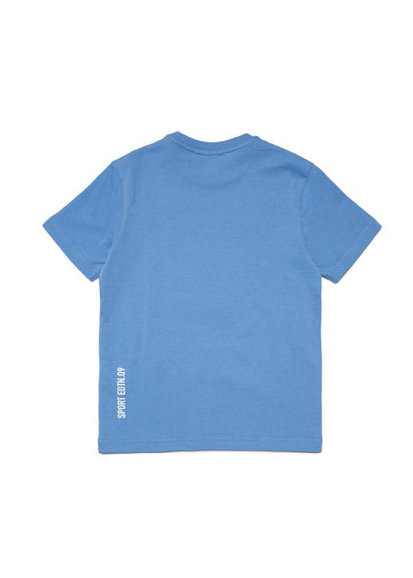 Dsquared2 Kids T-shirt Celeste con Grafica Leaf per Bambini