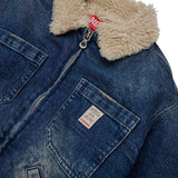 Diesel Kids Giubbino Denim Dirty con Teddy per Bambini