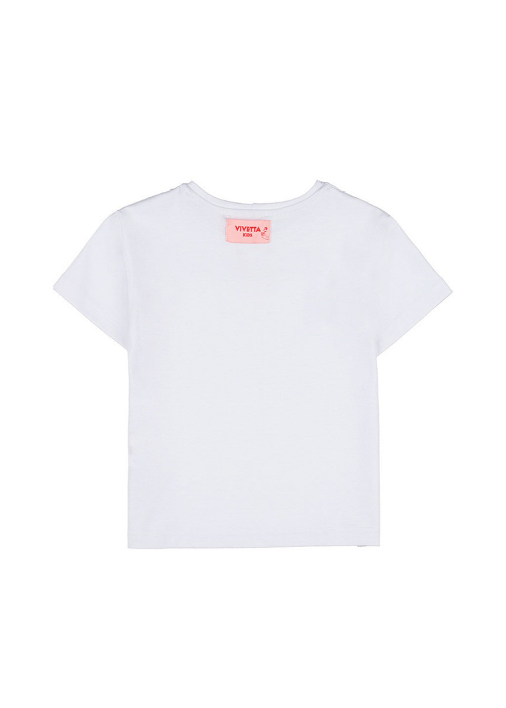 Vivetta Kids White T-shirt with Hands Embroidery for Girls