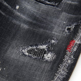 Dsquared2 Kids Denim Jeans Nero con Strappi per Bambini