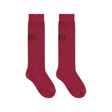 Maison Margiela Kids Calzini Bordeaux con Logo Unisex