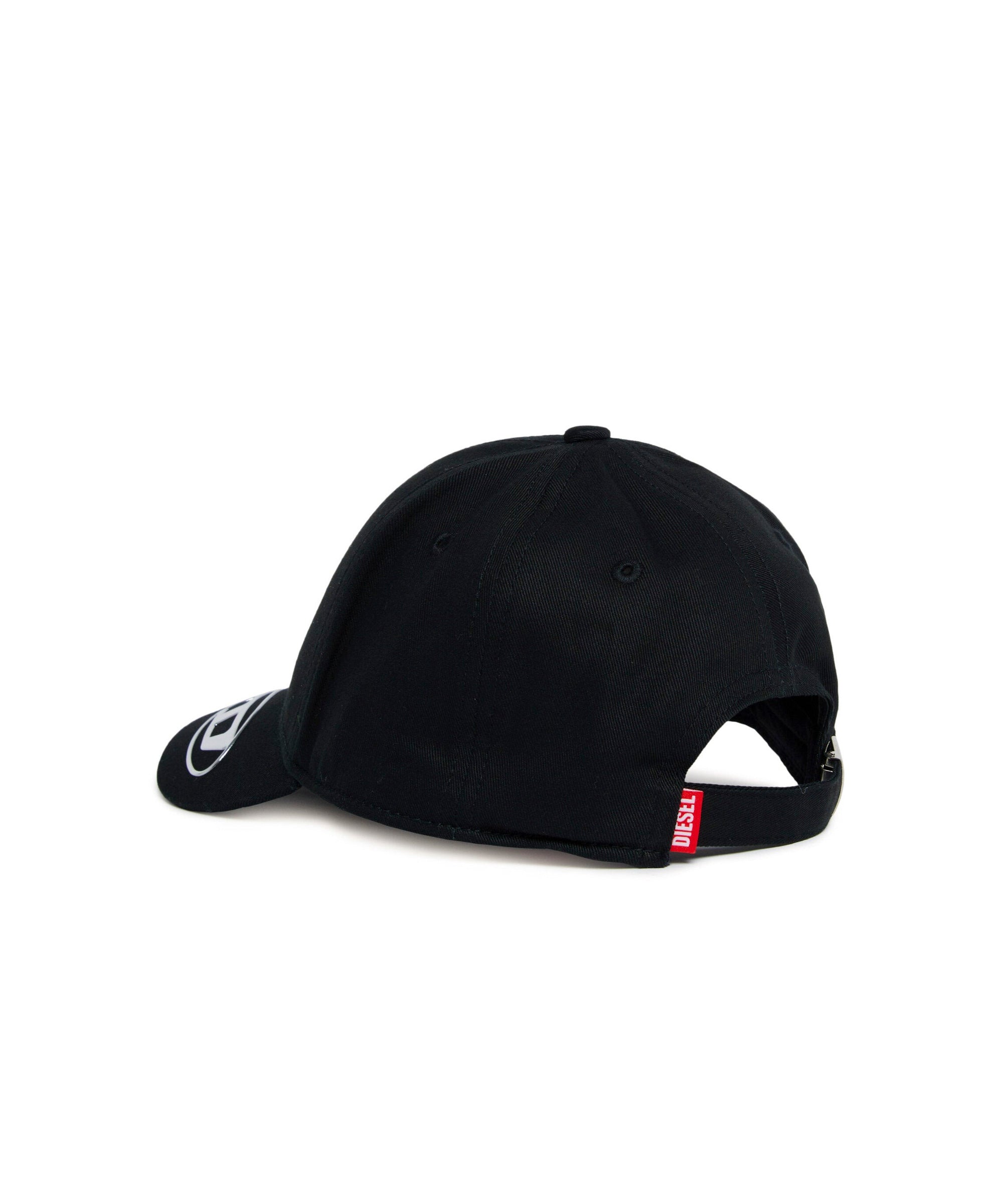 Diesel Kids Cappello Nero con Oval D per Bambini (retro)
