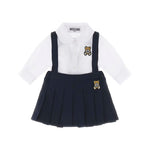 Moschino Kids Salopette con Camicia per Neonate