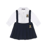 Moschino Kids Salopette con Camicia per Neonate